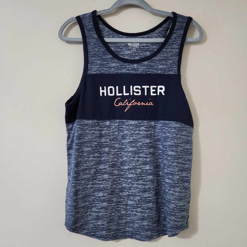 Hollister Tank Top Shirt Size Small Blue Mens Summer Casuall Tee